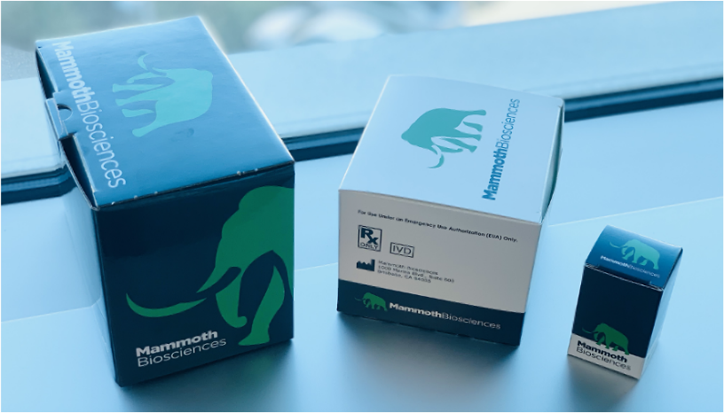 Mammoth Bioscience CRISPR-based SARS CoV-2 test with 3 different reagent components Mammoth Biosciences, CRISPR-based SARS CoV-2, CRISPR IVD
