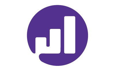 A white bar chart with a vertical line on a purple circular background, representing data analysis or statistical information. A white bar chart with a vertical line on a purple circular background, representing data analysis or statistical information.