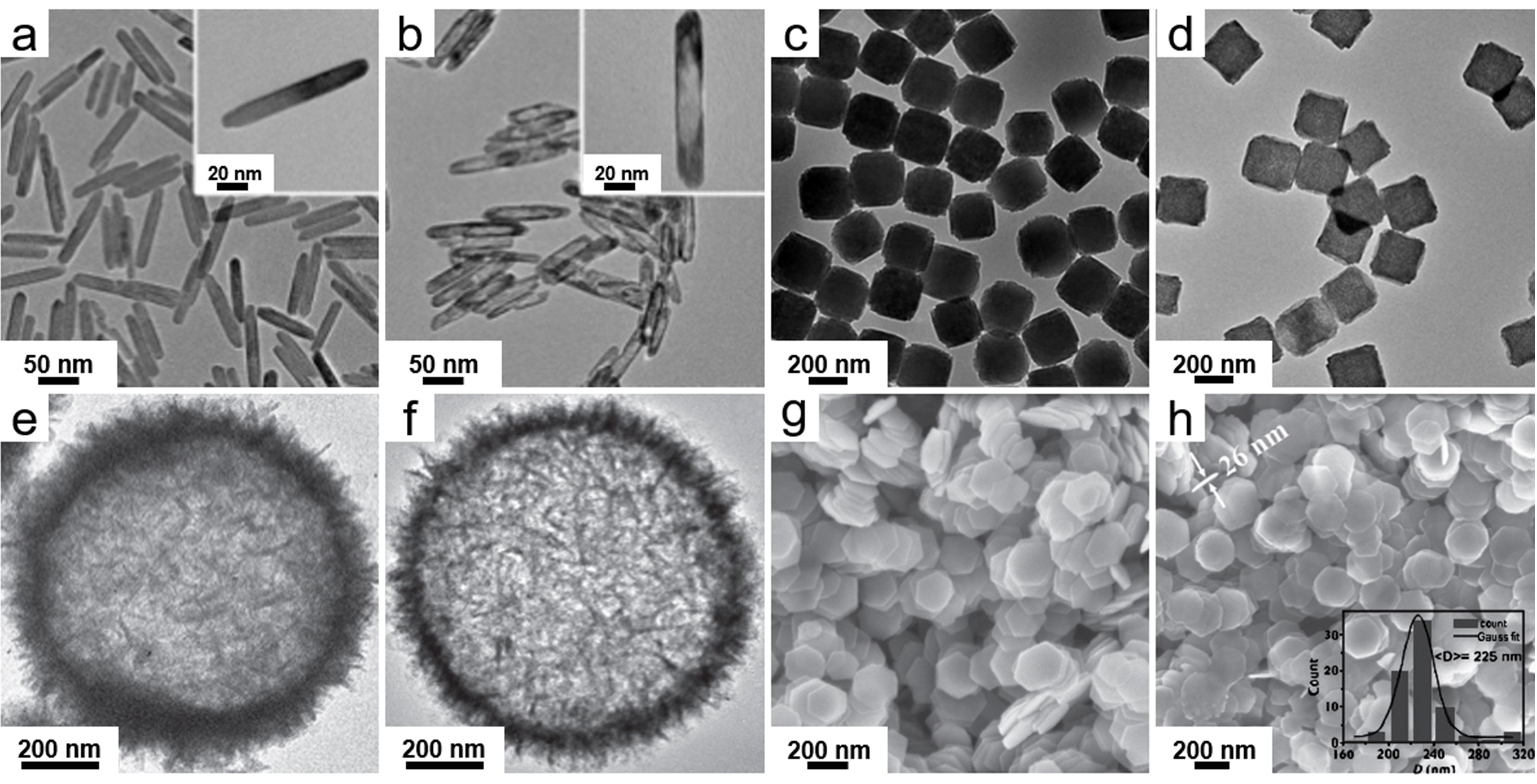 TEM images of β-FeOOH nanorods and PB nanocubes TEM images of β-FeOOH nanorods and PB nanocubes