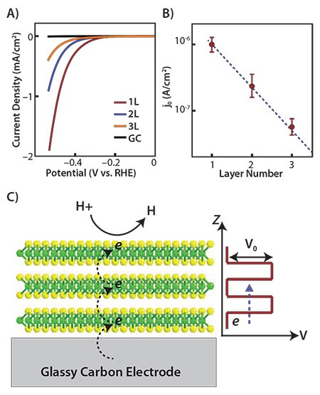 layer-dependence Layer dependence of the catalytic activities