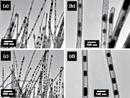 ALD — A Versatile Tool for Nanostructuring TEM images of Cu nanoparticle chains prepared by reduction of CuO nanowires