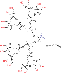Generation 4 bis-MPA dendron image of a generation 4 bis-MPA dendron