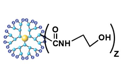 Schematic of PAMAM dendrimers with various surface functionalities. - D Amidoethanol(AmE)<br>(Neutral Dendrimer)