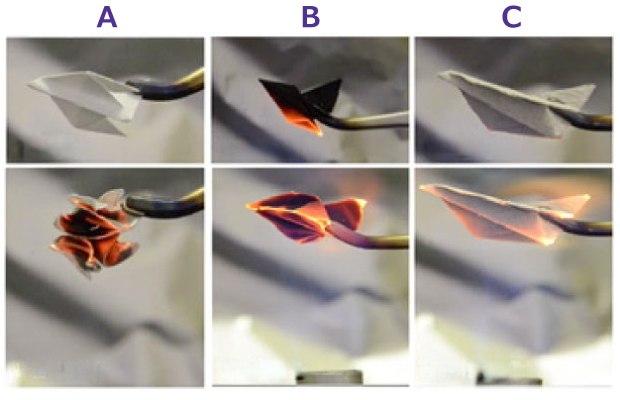 Comparing Flame Resistance Flame-resistance of BNNT compared to regular paper and CNT buckypaper
