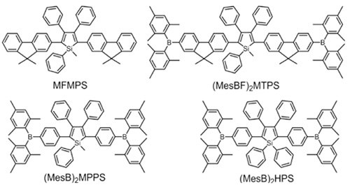 Chemical structures of silole-based AIEgens. Chemical structures of silole-based AIEgens.