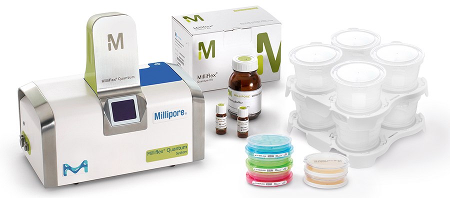 Milliflex® Quantum rapid microbial detection system Sistema Milliflex® Quantum para la detección rápida de microorganismos