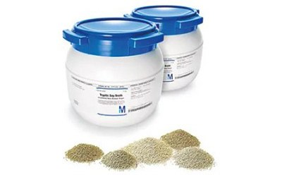 Granulated culture media Tryptic Soya Broth free from animal sourced components is used for sterility testing of media fills