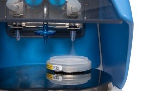 Reagents applied to a membrane in a Milliflex® Rapid 2.0 AutoSpray Station Reagents applied to a membrane in a Milliflex® Rapid 2.0 AutoSpray Station