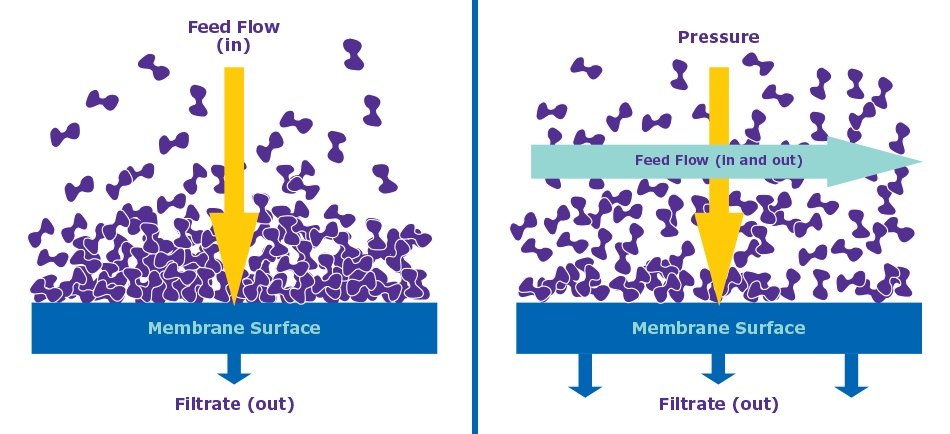 Normal Flow Filtration vs. Tangential Flow Filtration Normal Flow Filtration (NFF) vs. Tangential Flow Filtration (TFF)