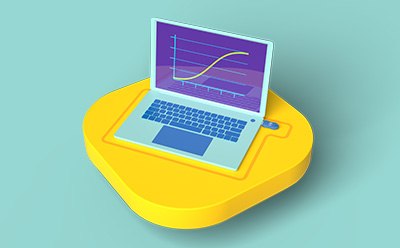 Complete CompareAbility with Belysa® Software A CGI platform representing the Complete CompareAbility you can get with Belysa<sup>®</sup> Immunoassay Curve Fitting Software. Platform features a single laptop with a dongle attached. On the screen is a single s-curve graph.