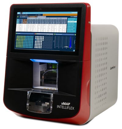 xMAP® INTELLIFLEX® System INTELLIFLEX<sup>®</sup> instrument image of the xMAP<sup>®</sup> INTELLIFLEX<sup>®</sup> system, which has two models, the basic model and the INTELLIFLEX<sup>®</sup> DR-SE model.