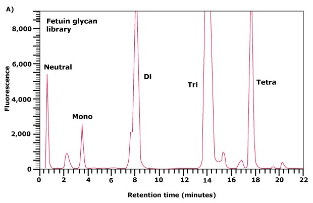 Separation of neutral and acidic glycans of fetuin by weak anion-exchange chromatography 3a Separation of neutral and acidic glycans of fetuin by weak anion-exchange chromatography