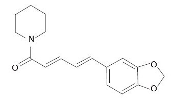 Piperine structure. Piperine structure.