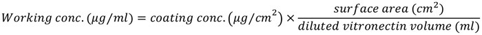 Working concentration calculation Working concentration calculation