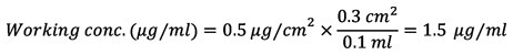 Working concentration calculation2 Working concentration calculation2