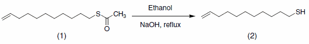Deprotection of S-(10-Undecenyl) thioacetate Deprotection of S-(10-Undecenyl) thioacetate