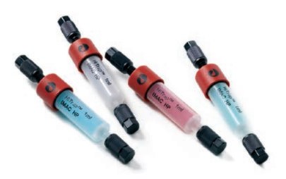 Purification of Histidine-Tagged Proteins using HiTrap IMAC HP and HiTrap IMAC FF HiTrap™ IMAC HP 1 ml columns charged with Cu2+, Zn2+, Co2+ and Ni2+, respectively.