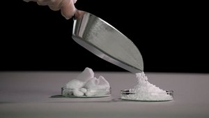 Póster de materias primas farmacéuticas granuladas