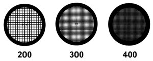 Grids for transmission electron microscopy grid size 300 mesh × 83 μm pitch, copper