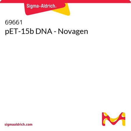 pET-15b DNA, Novagen, His-tagged Sigma-Aldrich