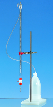 BRAND® compact automatic SILBERBRAND burette, without support/clamp volume 50 mL, with LDPE bottle and PVC filling tube