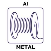 Aluminum wire reel, 1m, diameter 0.125mm, as drawn, 99.99+%