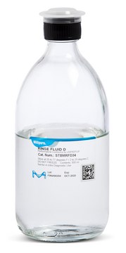 Fluid D - Ready-to-use Rinse Fluid bottle capacity 1000 mL, bottle filling volume 800 mL, closure type, White screw cap with septum and protector, pack of 6 bottles