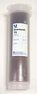 Quantum® Polishing Cartridge Removes trace ionic and organic contaminants. For volatile organic-sensitive applications (e.g. GC-MS). For Direct-Q® and Milli-Q® Academic/Biocel/Gradient/Synthesis systems.