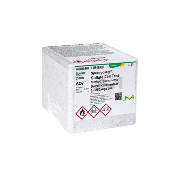 Sulfate Cell Test photometric, 5-250&#160;mg/L (SO42-), Spectroquant&#174;