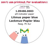 pH-indicator paper Litmus paper blue roll L 4.8 m , with color scale, reag. Ph. Eur., MQuant®