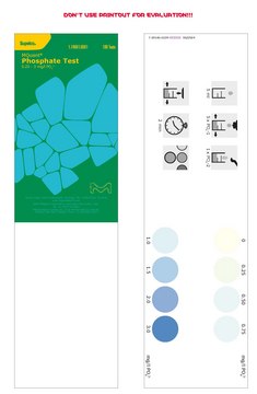 Phosphate Test in freshwater and seawater colorimetric, 0.25-3.0&#160;mg/L (PO43-), for use with MQUANT&#174;