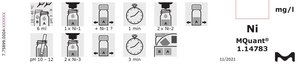 Nickel Test colorimetric, 0.5-10 mg/L (Ni), for use with MQUANT®