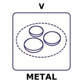 Vanadium microfoil, disks, 10mm, thinness 0.1μm, specific density 60.8μg/cm2, permanent mylar 3.5μm support, 99.8+%