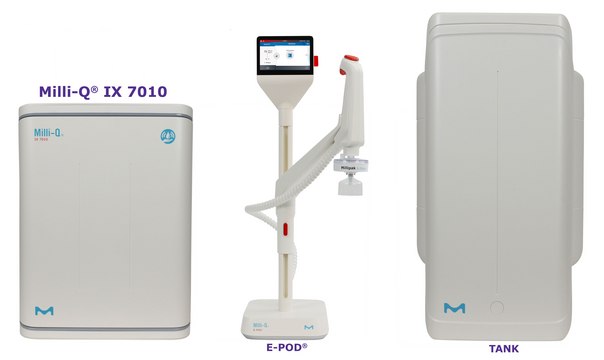 Milli-Q&#174; IX 7003/05/10/15 Pure Water Purification System The most advanced Milli-Q&#174; pure water system for the production of Elix&#174; quality water at a flow rate of 10 L/h., output: type 2 water (> 5&#160;M&#937;·cm), input: potable tap water