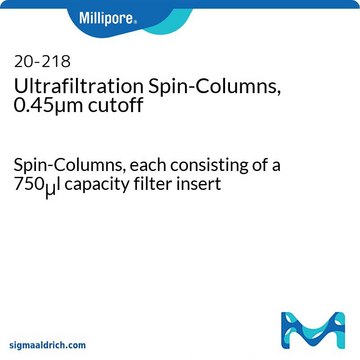 Ultrafiltration Spin-Columns, 0.45&#181;m cutoff Spin-Columns, each consisting of a 750&#956;l capacity filter insert