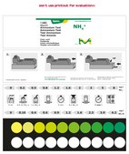 Ammonium Test colorimetric, 0.2-8 mg/L (NH4+), 0.16-6.2 mg/L (NH4-N), for use with MQUANT®