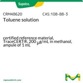 Toluene solution certified reference material, TraceCERT®, 200 μg/mL in methanol, ampule of 1 mL