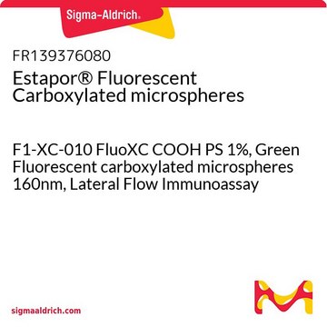 Estapor® Fluorescent Carboxylated microspheres F1-XC-010 FluoXC COOH PS 1%, Green Fluorescent carboxylated microspheres 160nm, Lateral Flow Immunoassay - For ordering, click "Request more information"
