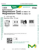 Magnesium Test reflectometric, 5-100 mg/L (Mg), for use with REFLECTOQUANT®