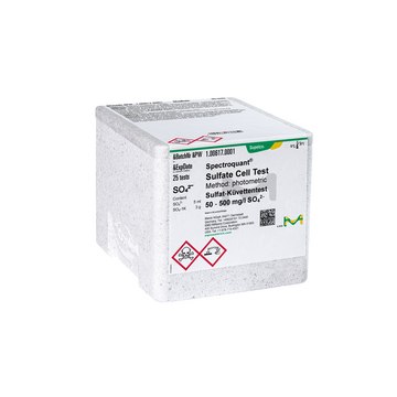 Sulfate Cell Test photometric, 50-500&#160;mg/L (SO42-), Spectroquant&#174;