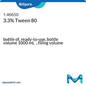 3.3% Tween® 80 bottle capacity 1000 mL, bottle filling volume 1000 mL, closure type, Blue screw cap with 3 septa, pack of 6 bottles