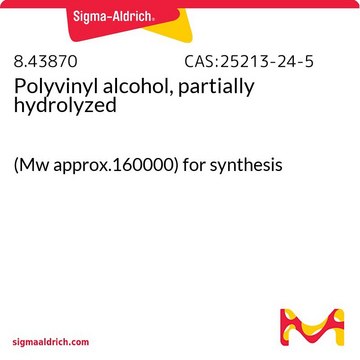 Polyvinyl alcohol, partially hydrolyzed (Mw approx.160000) for synthesis