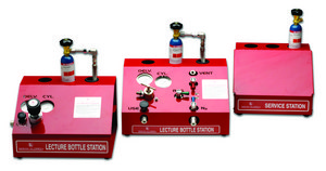 Aldrich® lecture-bottle station for corrosive gases, Monel® regulator with cross-purge valve