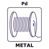 Palladium wire reel, 2m, diameter 0.025mm, as drawn, 99.9%