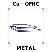 Copper - O.F.H.C. sheet, 100x100mm, thickness 4.76mm, 99.95+%