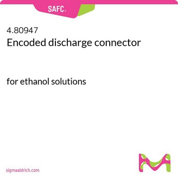 Encoded discharge connector for ethanol solutions