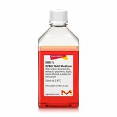 Medio RPMI-1640 With sodium bicarbonate, without L-glutamine, liquid, sterile-filtered, suitable for cell culture
