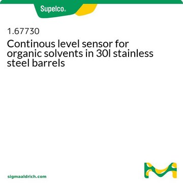 Continous level sensor for organic solvents in 30l stainless steel barrels