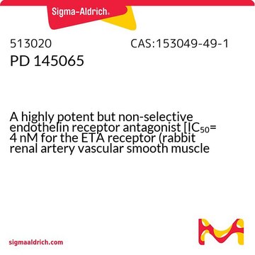 PD 145065 A highly potent but non-selective endothelin receptor antagonist [IC&#8325;&#8320;= 4 nM for the ETA receptor (rabbit renal artery vascular smooth muscle cells); IC&#8325;&#8320; = 15 nM for the ETB receptor (rat cerebellum)].