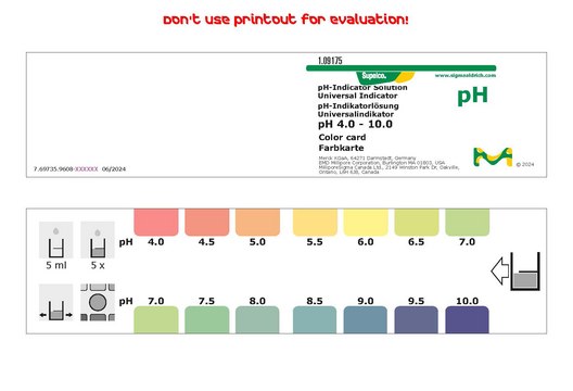 Uni Color Indicator Universal Indicator Colour Chart
